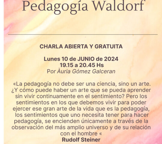 Charla abierta: Pedagogía Waldof